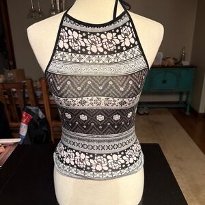 Floral Patterned Halter Top